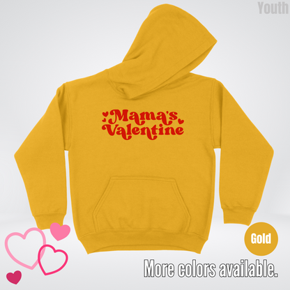 Mamas Valentine Retro Red Design Youth Hoodie