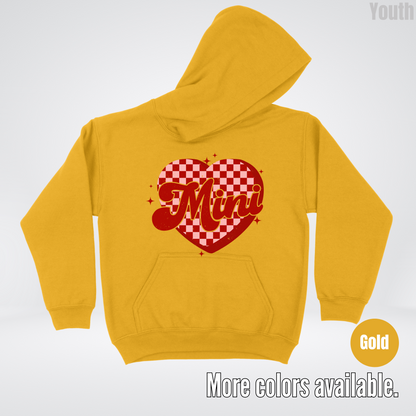 Mini Checkered Heart Youth Hoodie