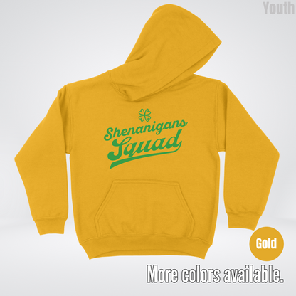 Shenanigans Squad - Green Design - St. Patrick's Day Youth Hoodie