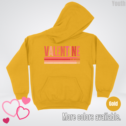 Valentine Hugs & Kisses Youth Hoodie