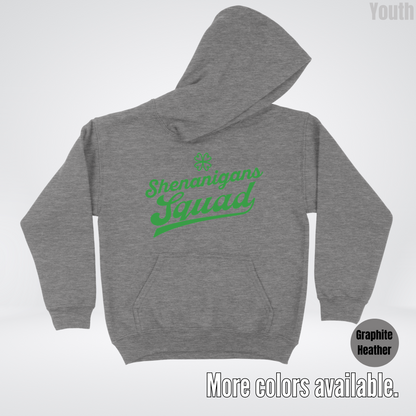 Shenanigans Squad - Green Design - St. Patrick's Day Youth Hoodie