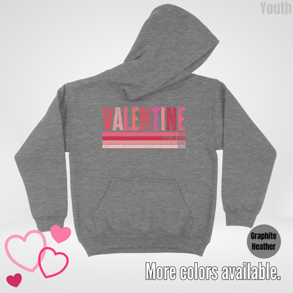 Valentine Hugs & Kisses Youth Hoodie