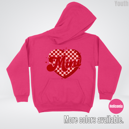 Mini Checkered Heart Youth Hoodie