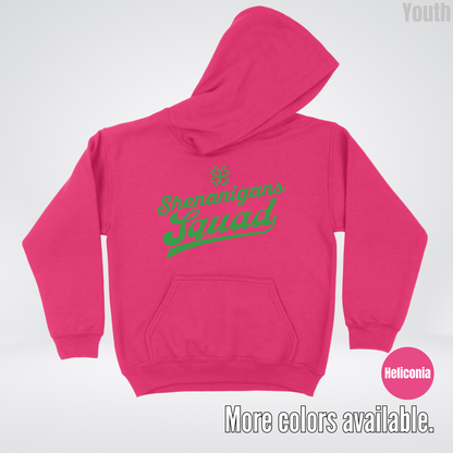 Shenanigans Squad - Green Design - St. Patrick's Day Youth Hoodie