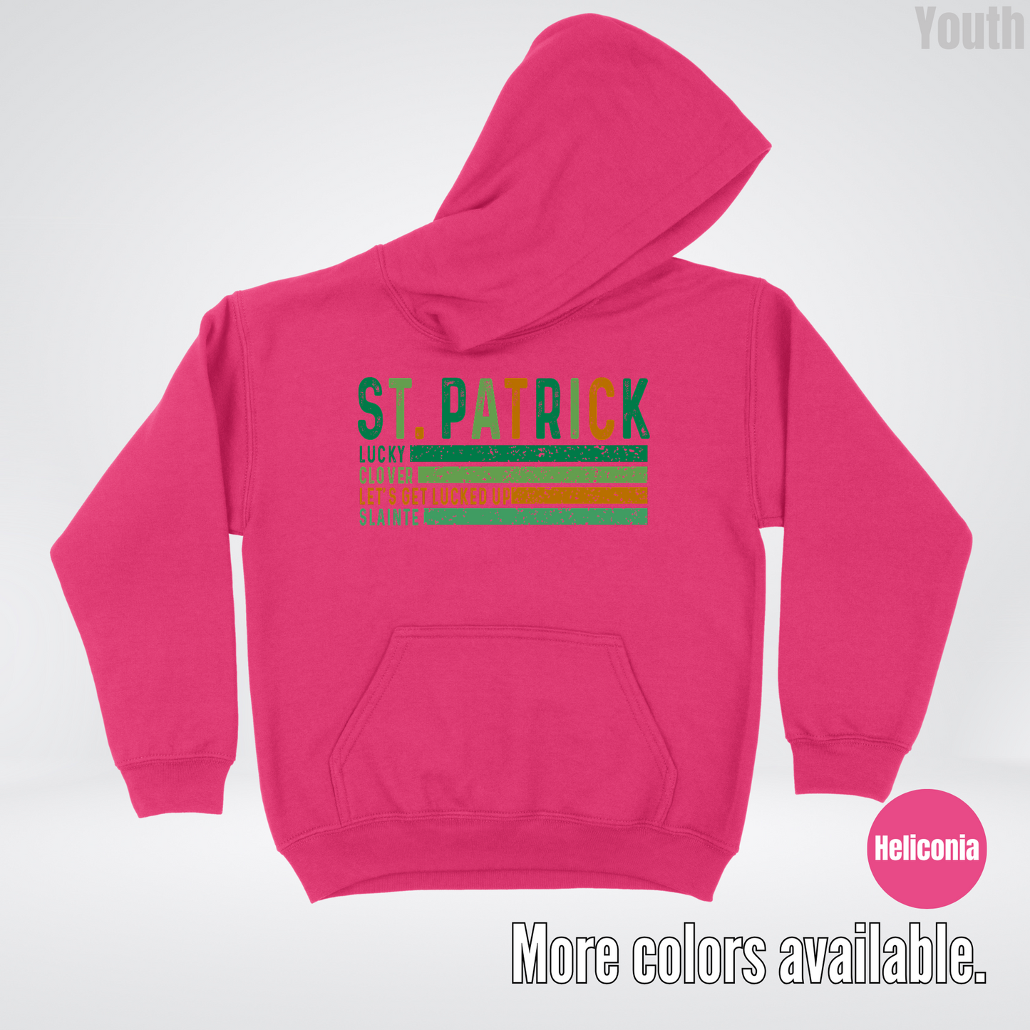 St. Patrick's Lucky Clover Let's Get Lucked Up Slainte St. Patrick's Day Youth Hoodie