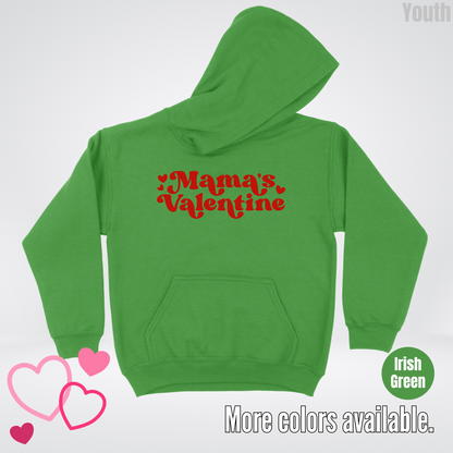 Mamas Valentine Retro Red Design Youth Hoodie