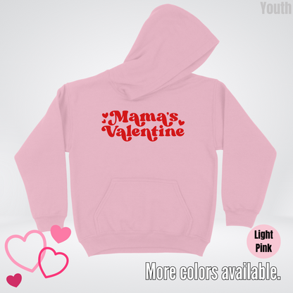 Mamas Valentine Retro Red Design Youth Hoodie