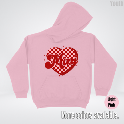 Mini Checkered Heart Youth Hoodie