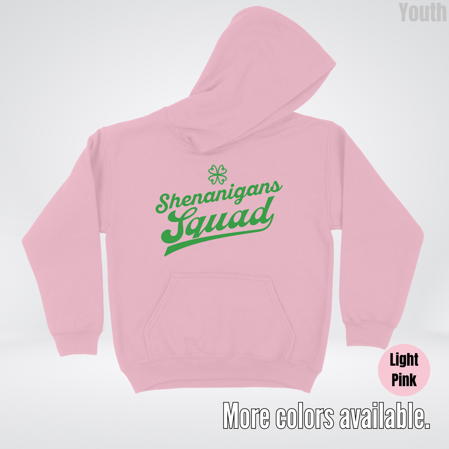 Shenanigans Squad - Green Design - St. Patrick's Day Youth Hoodie