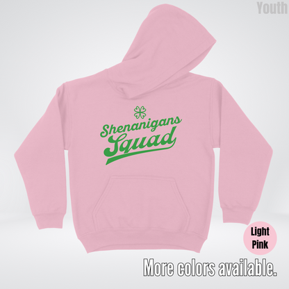Shenanigans Squad - Green Design - St. Patrick's Day Youth Hoodie