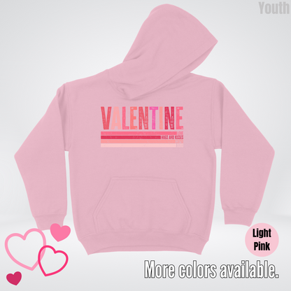 Valentine Hugs & Kisses Youth Hoodie