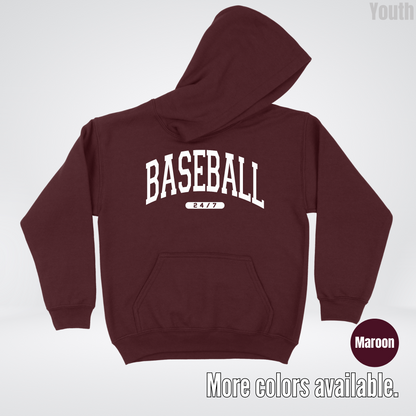 BASEBALL 24/7 Youth Hoodie
