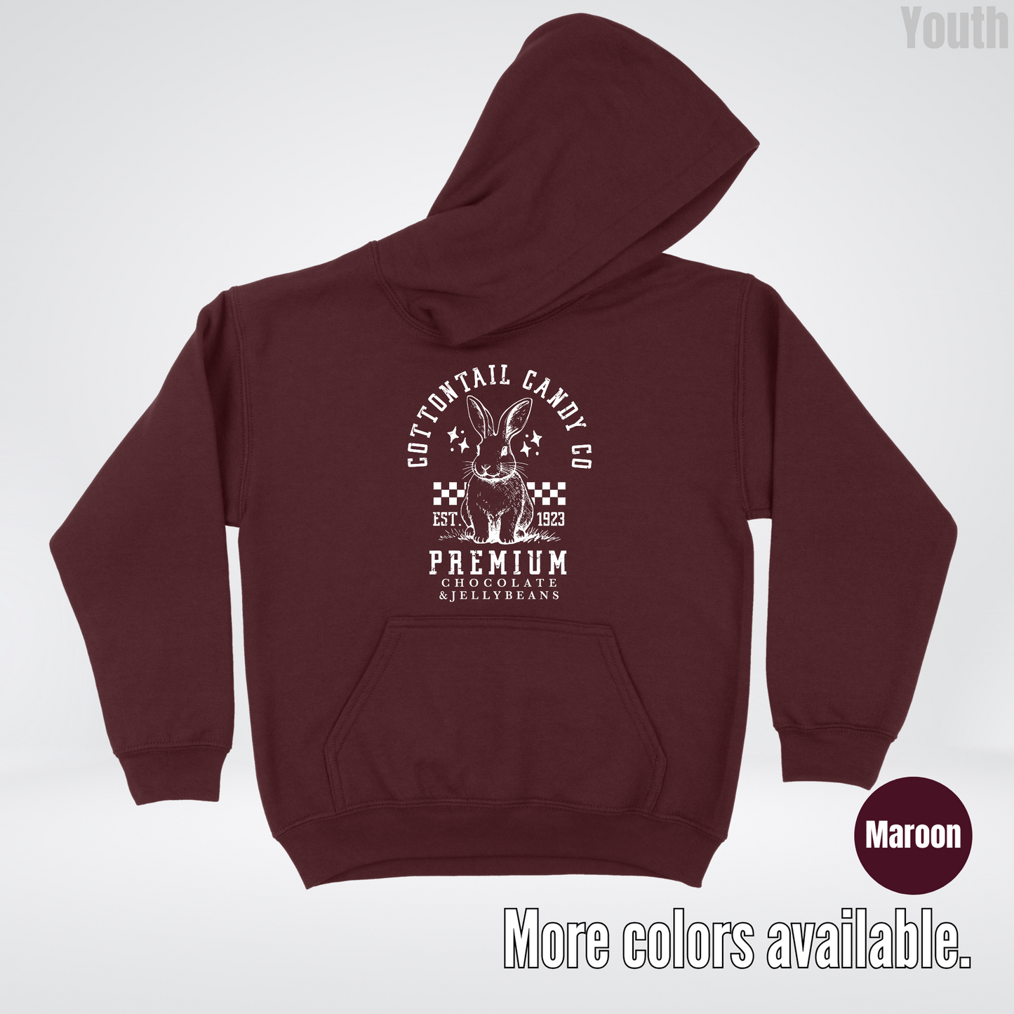 Cottontail Candy Co Premium Easter Youth Hoodie