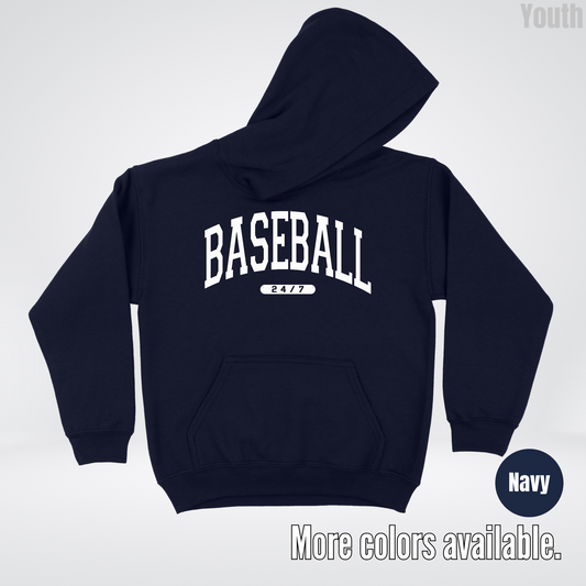BASEBALL 24/7 Youth Hoodie