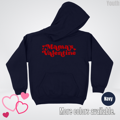 Mamas Valentine Retro Red Design Youth Hoodie