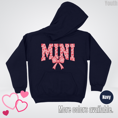 Mini Coquette Hearts Valentines Day Youth Hoodie