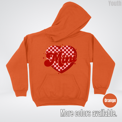 Mini Checkered Heart Youth Hoodie
