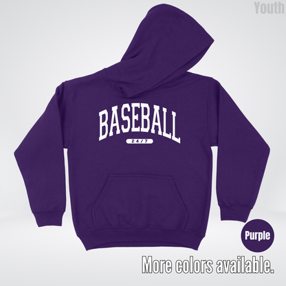 BASEBALL 24/7 Youth Hoodie