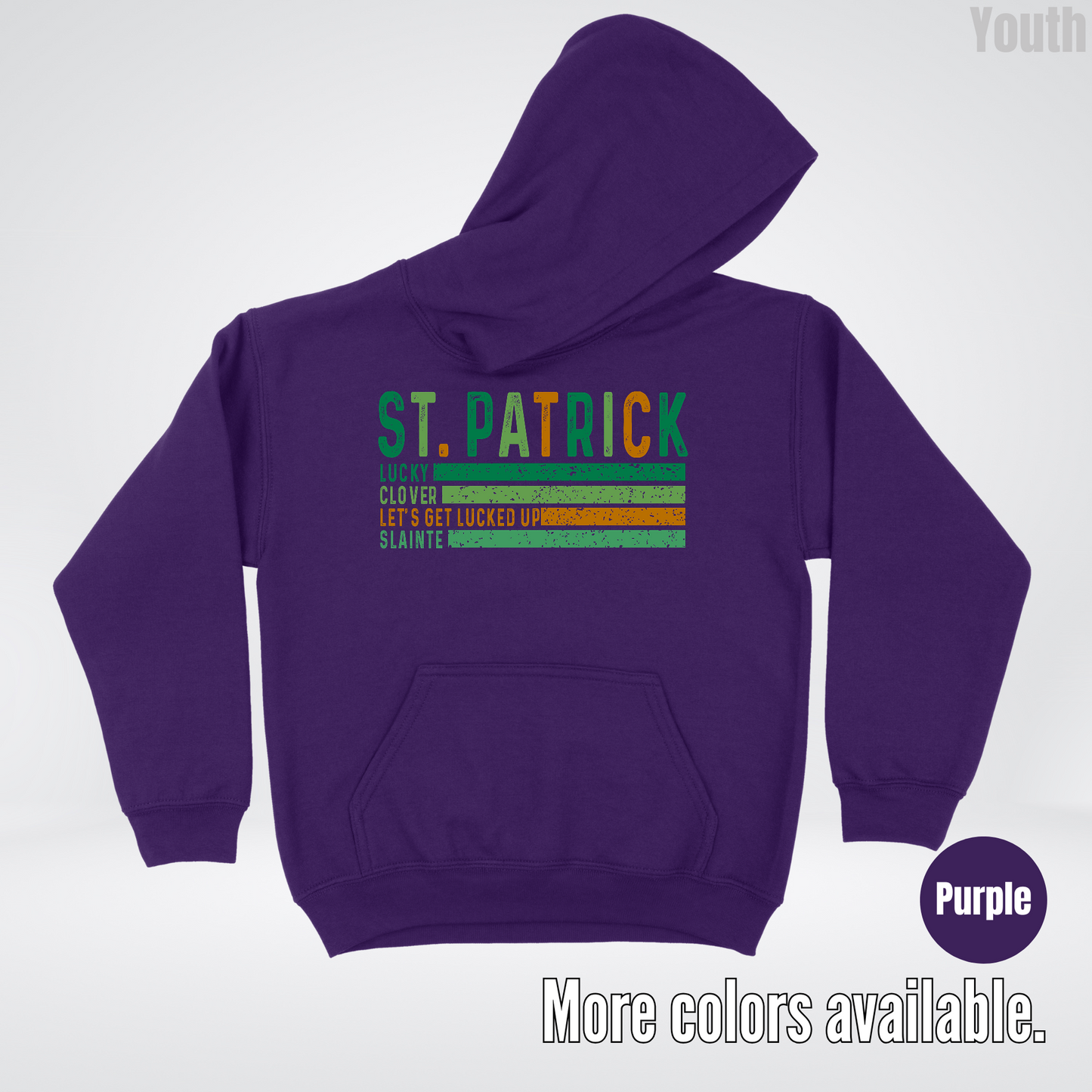 St. Patrick's Lucky Clover Let's Get Lucked Up Slainte St. Patrick's Day Youth Hoodie