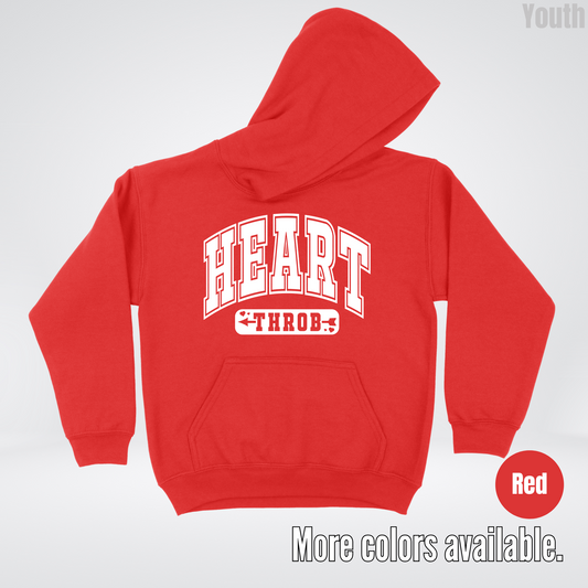 Heart Throb - White Design - Youth Hoodie