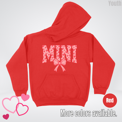 Mini Coquette Hearts Valentines Day Youth Hoodie