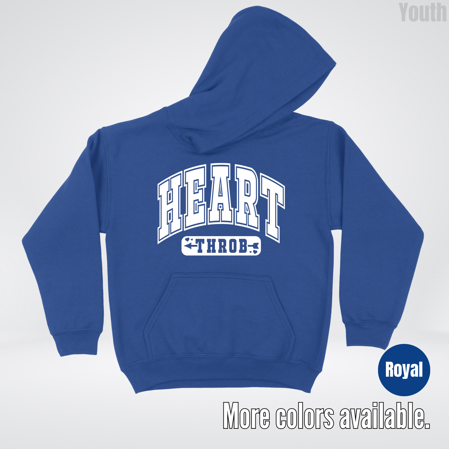 Heart Throb - White Design - Youth Hoodie