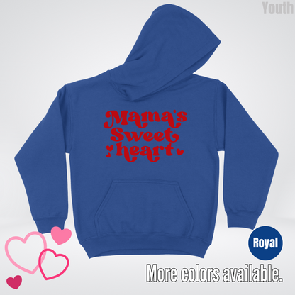 Mama's Sweet Heart Red Design Youth Hoodie