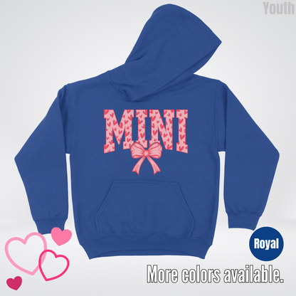 Mini Coquette Hearts Valentines Day Youth Hoodie
