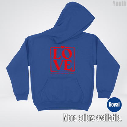 LOVE All Day Every Day -Red Design - Youth Hoodie