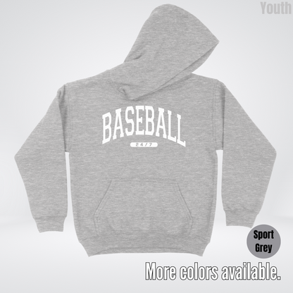 BASEBALL 24/7 Youth Hoodie