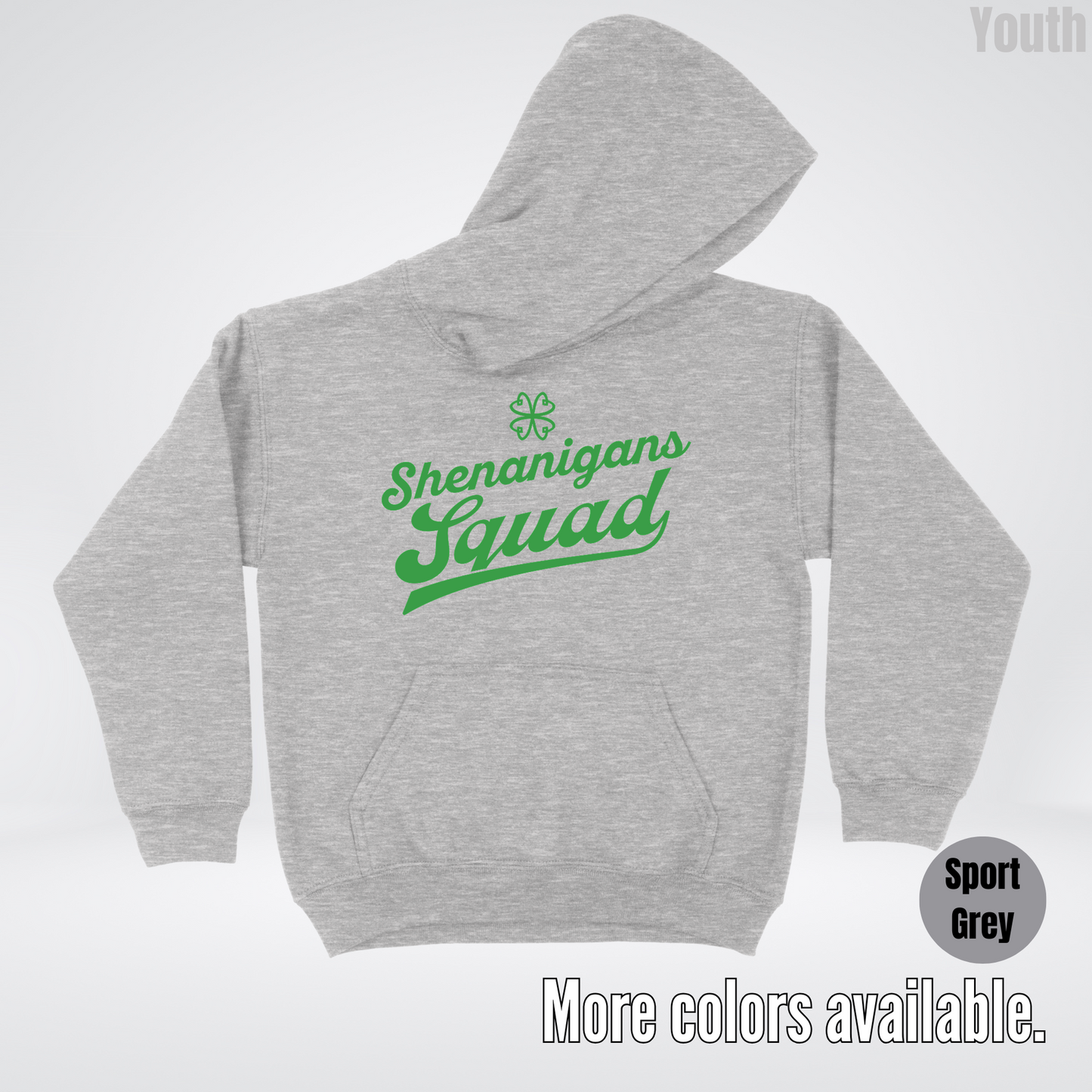 Shenanigans Squad - Green Design - St. Patrick's Day Youth Hoodie