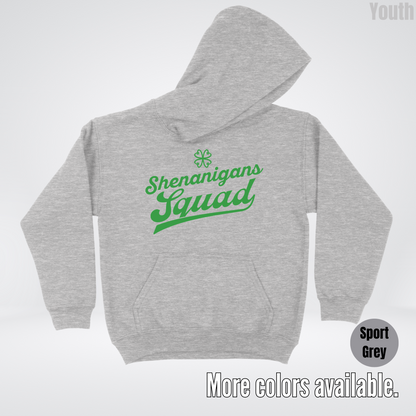 Shenanigans Squad - Green Design - St. Patrick's Day Youth Hoodie