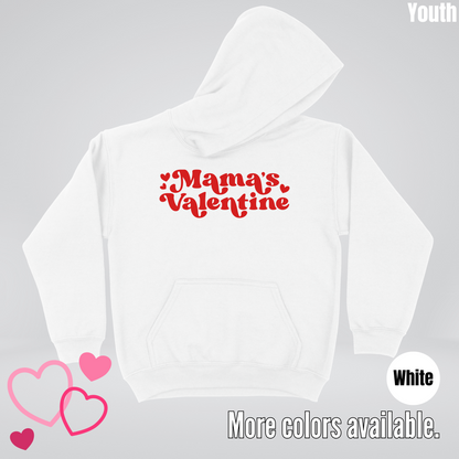 Mamas Valentine Retro Red Design Youth Hoodie