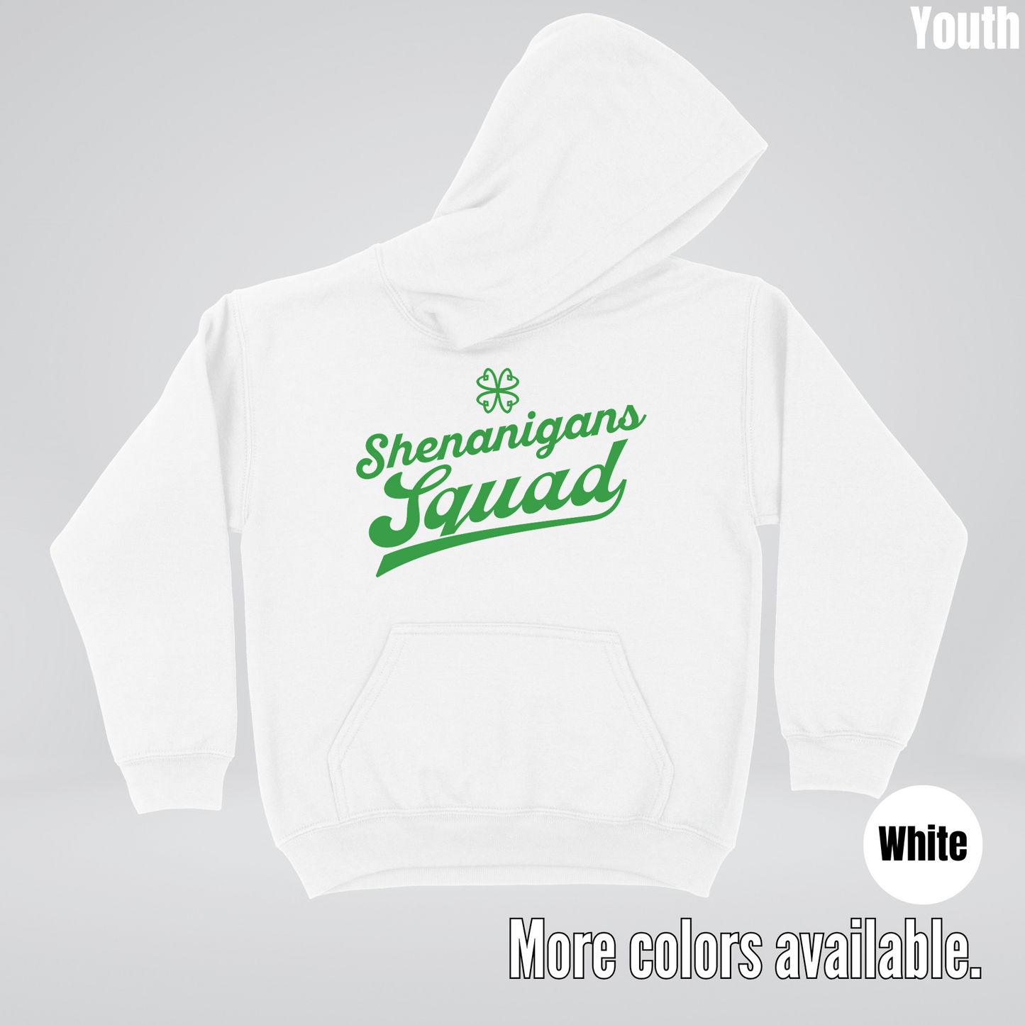 Shenanigans Squad - Green Design - St. Patrick's Day Youth Hoodie