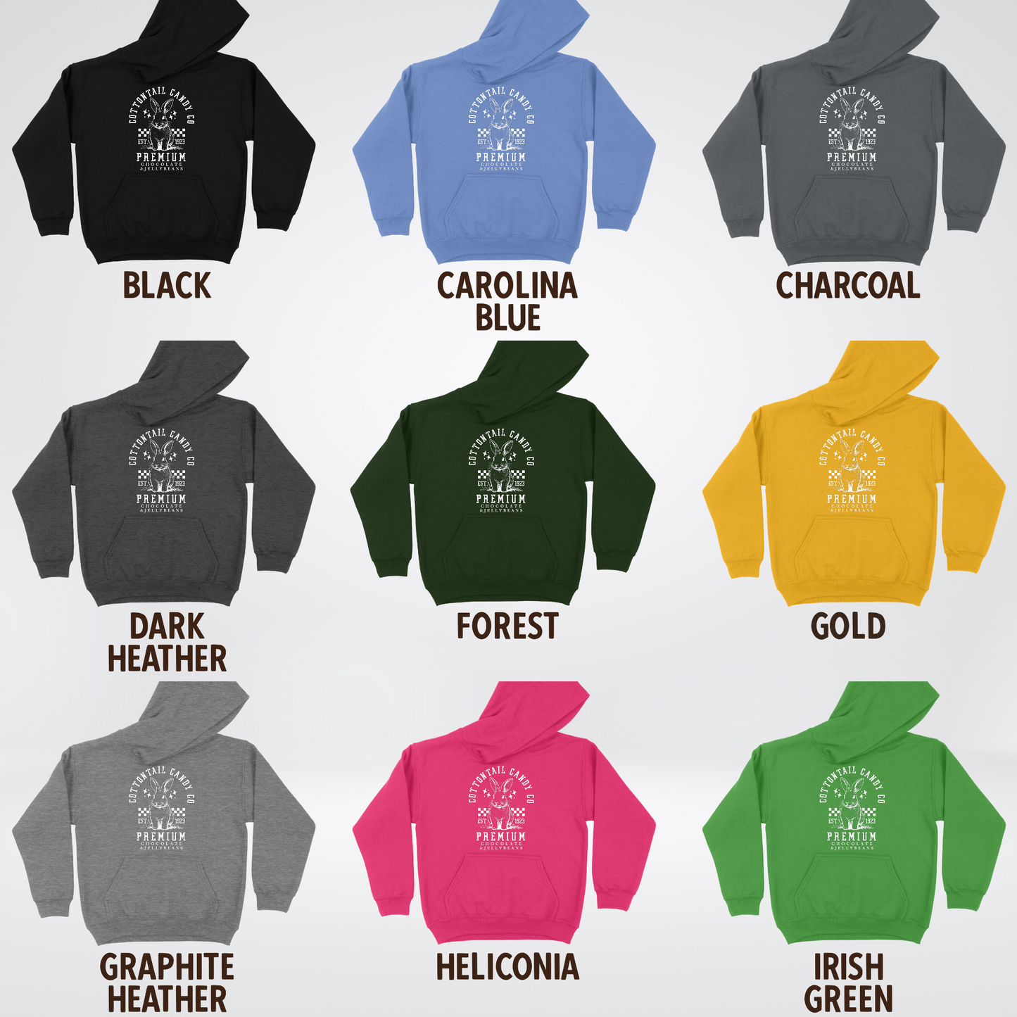 Cottontail Candy Co Premium Easter Youth Hoodie