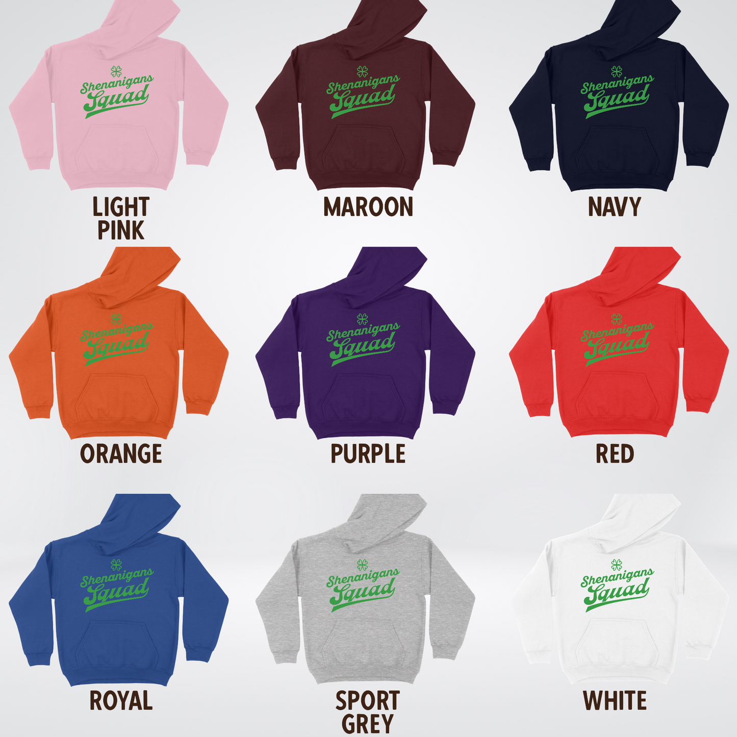Shenanigans Squad - Green Design - St. Patrick's Day Youth Hoodie
