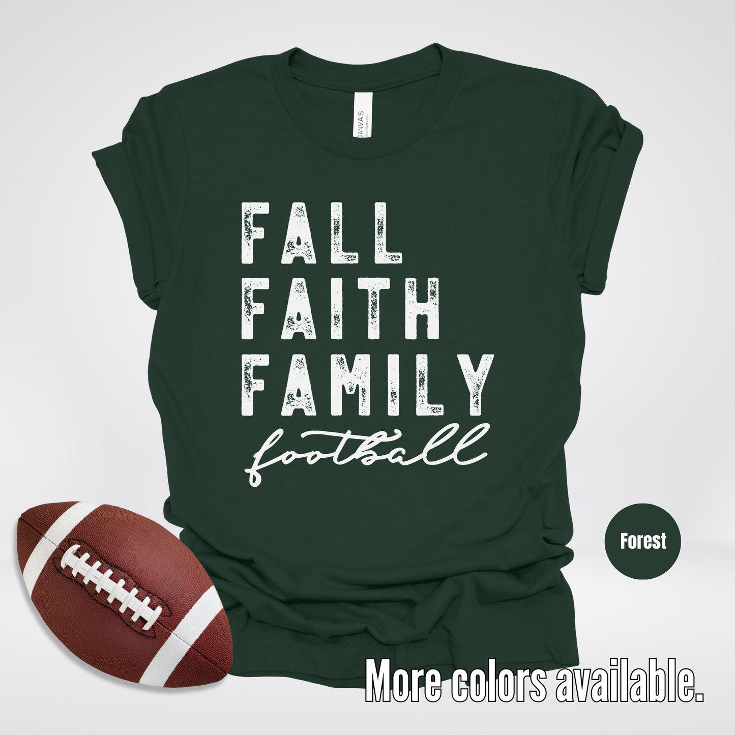 Fall Faith Family Football T-Shirt