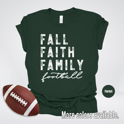 Fall Faith Family Football T-Shirt
