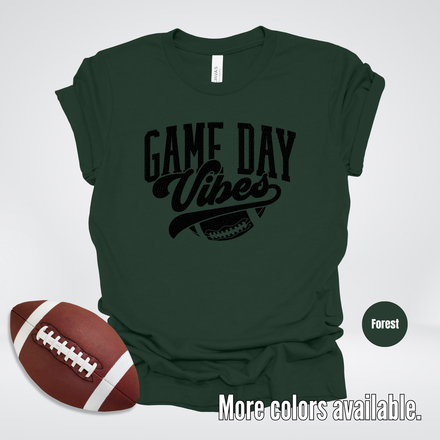 Game Day Vibes Black Design T-Shirt