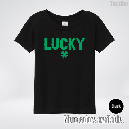 Lucky & Four Leaf Clover - Green Design - Saint Patrick's Day Toddler T-Shirt