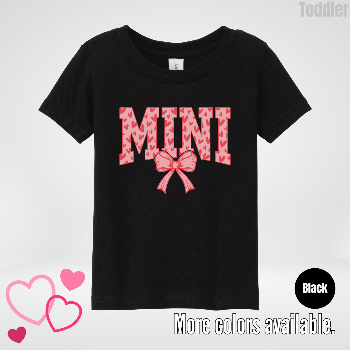 Mini Coquette Hearts Valentines Day Toddler T-Shirt