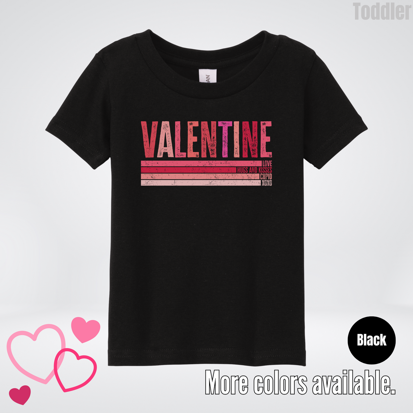 Valentine Hugs & Kisses Toddler T-Shirt