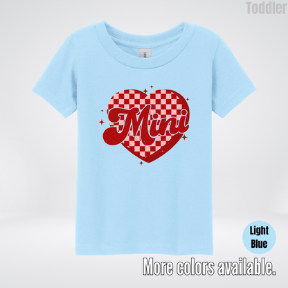 Mini Checkered Heart Toddler T-Shirt