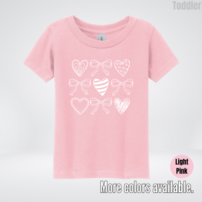 Doodle Coquette Hearts Toddler T-Shirt