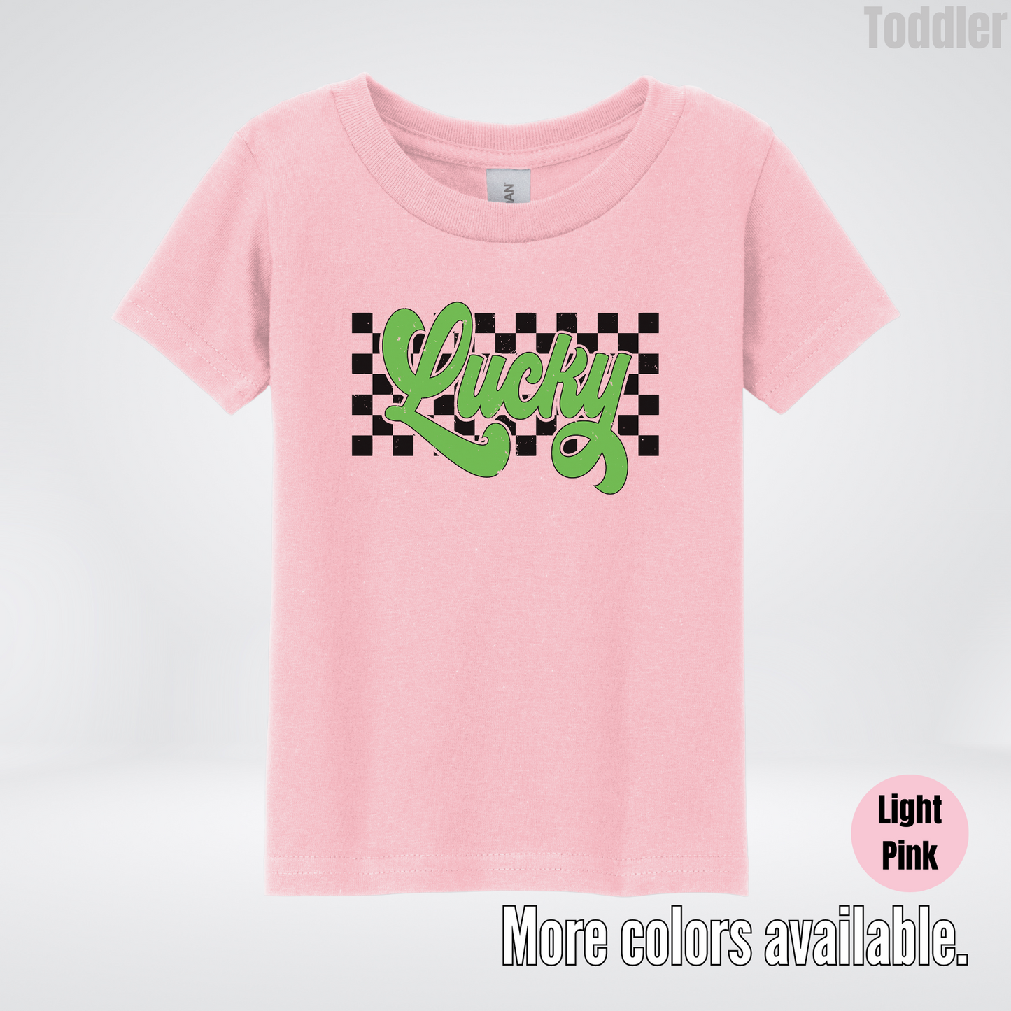 Lucky Cursive Checkered Retro – Saint Patrick’s Day Toddler T-Shirt
