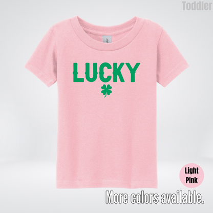 Lucky & Four Leaf Clover - Green Design - Saint Patrick's Day Toddler T-Shirt
