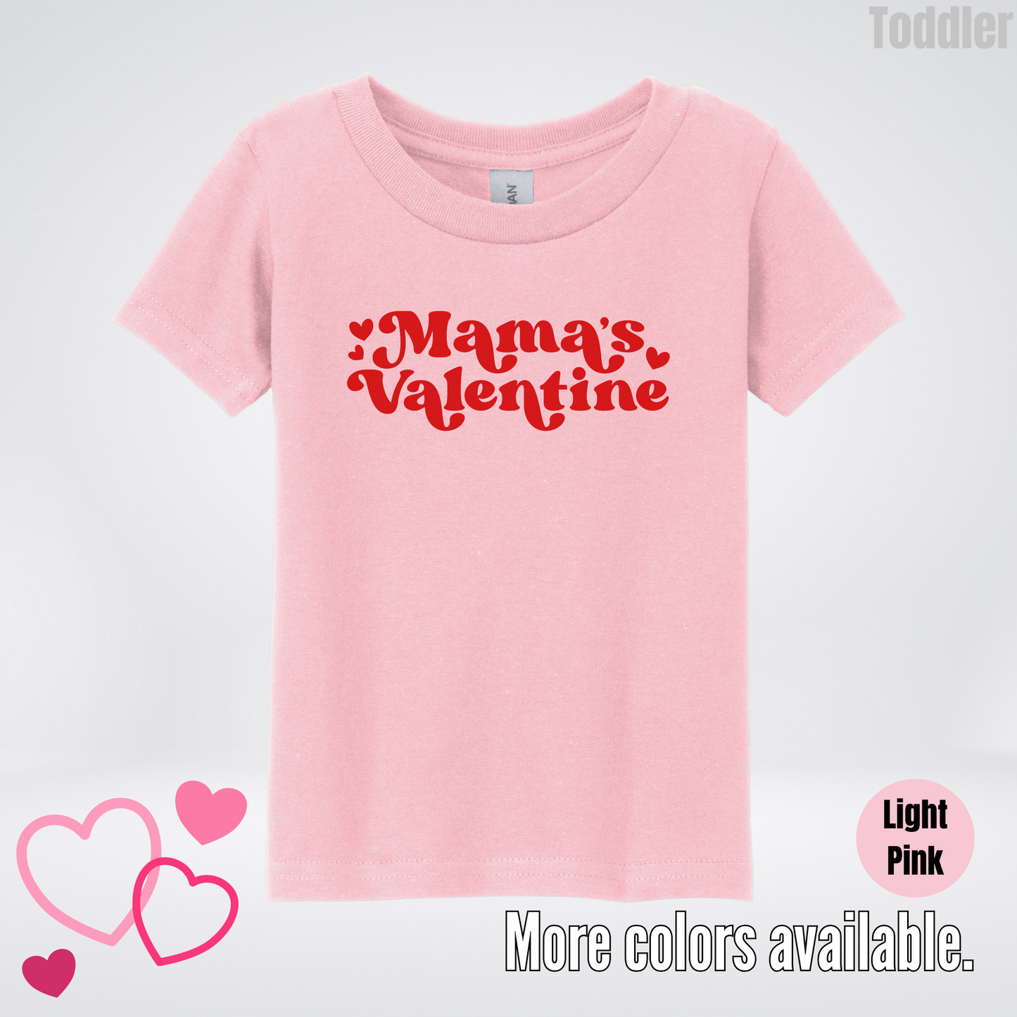 Mamas Valentine Retro Red Design Toddler T-Shirt