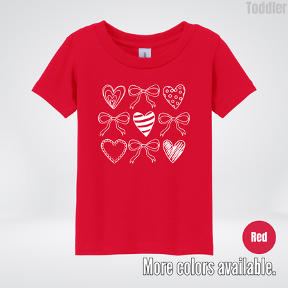 Doodle Coquette Hearts Toddler T-Shirt