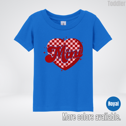 Mini Checkered Heart Toddler T-Shirt