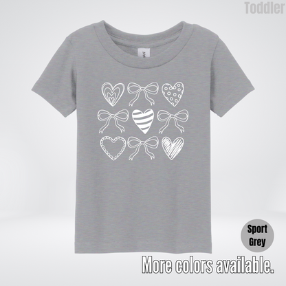 Doodle Coquette Hearts Toddler T-Shirt